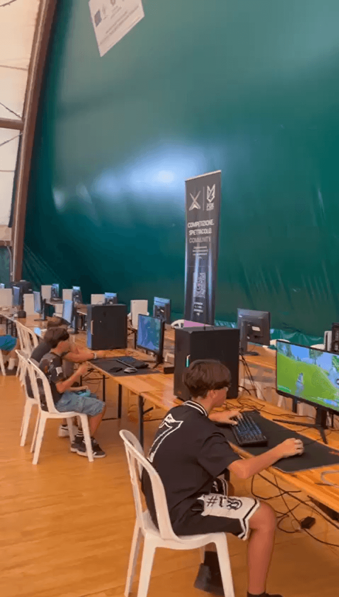 Dettaglio dell’allestimento gaming EGAMEX